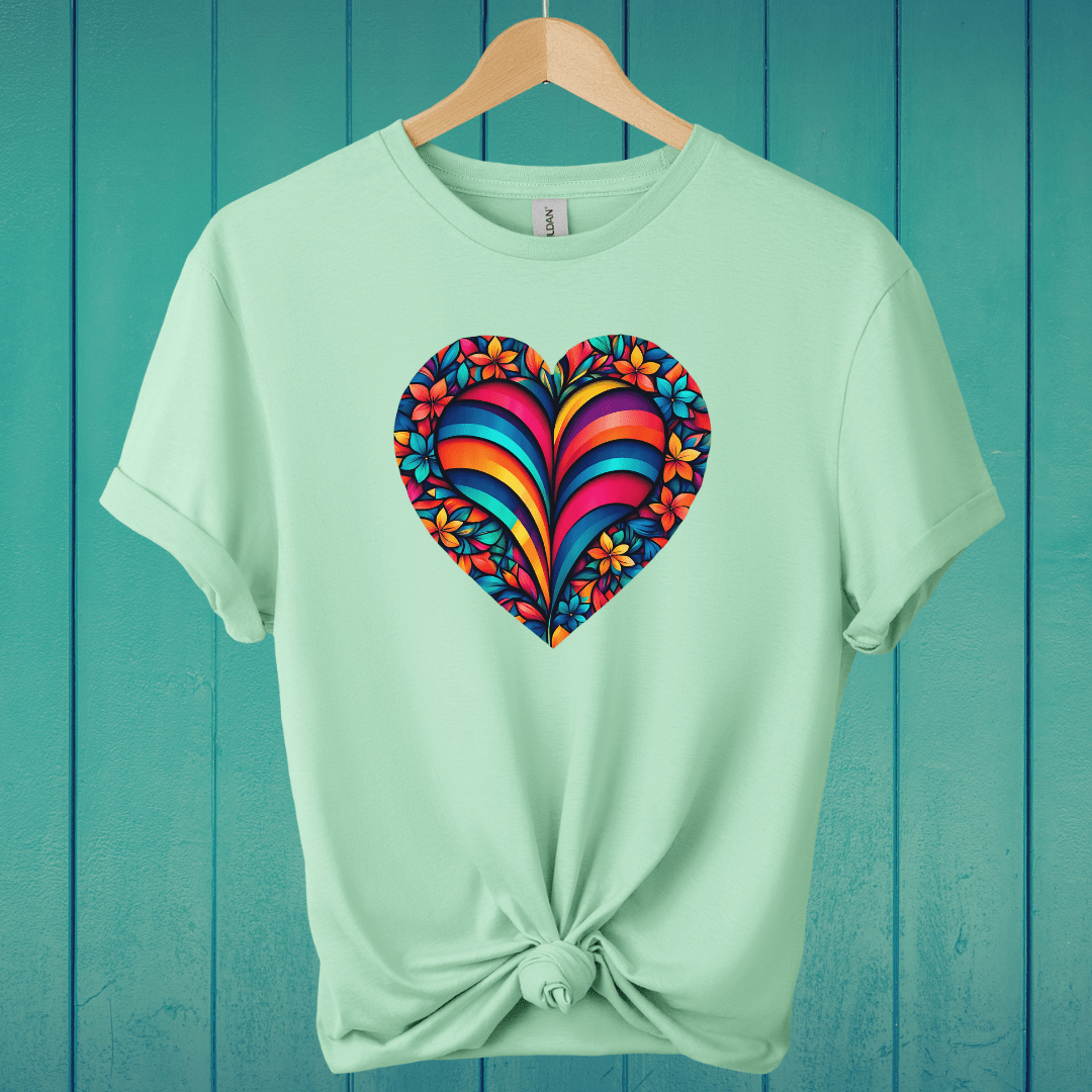 T-Shirt Mint Green / S Heart Within a Heart T-Shirt