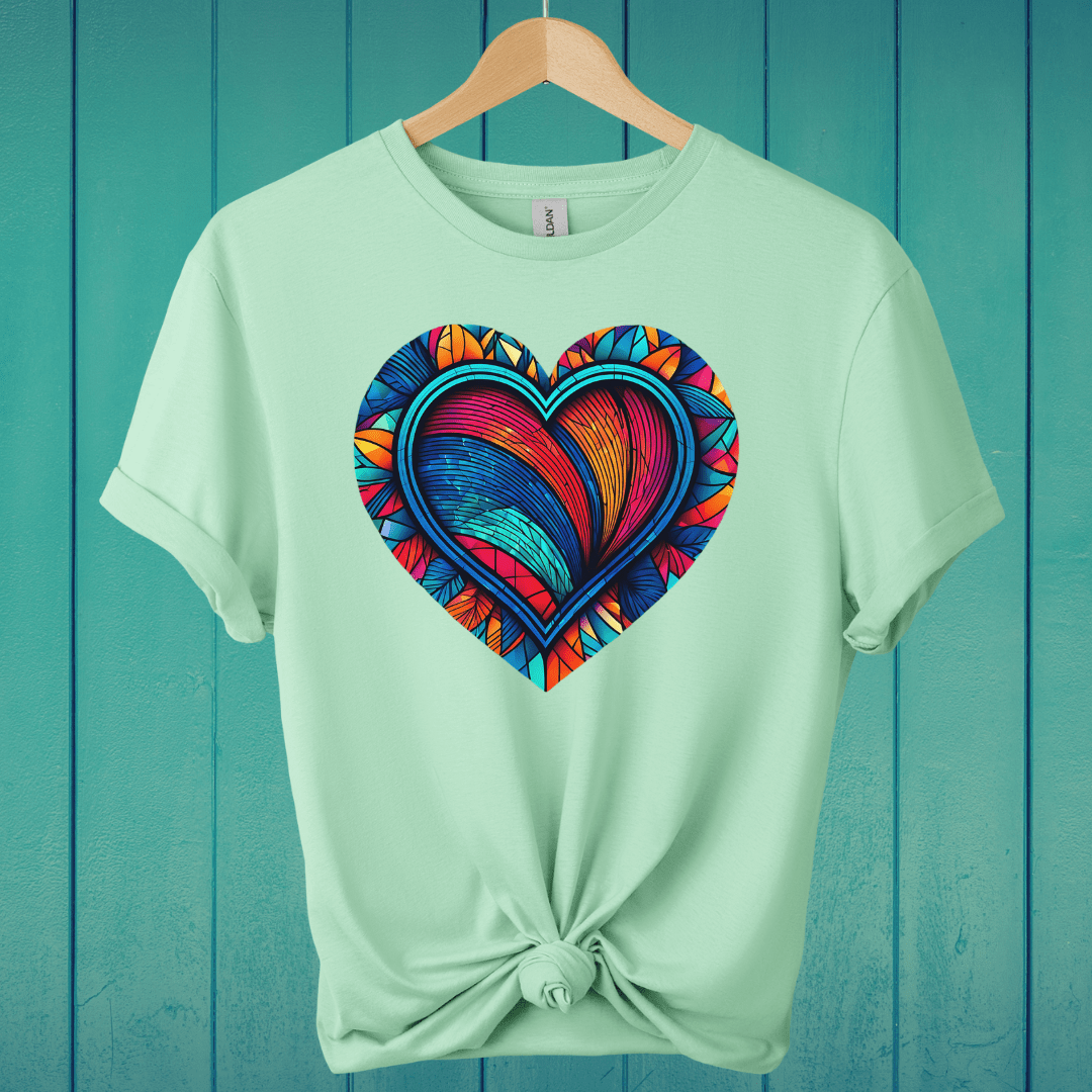 T-Shirt Mint Green / S Modern Heart T-Shirt