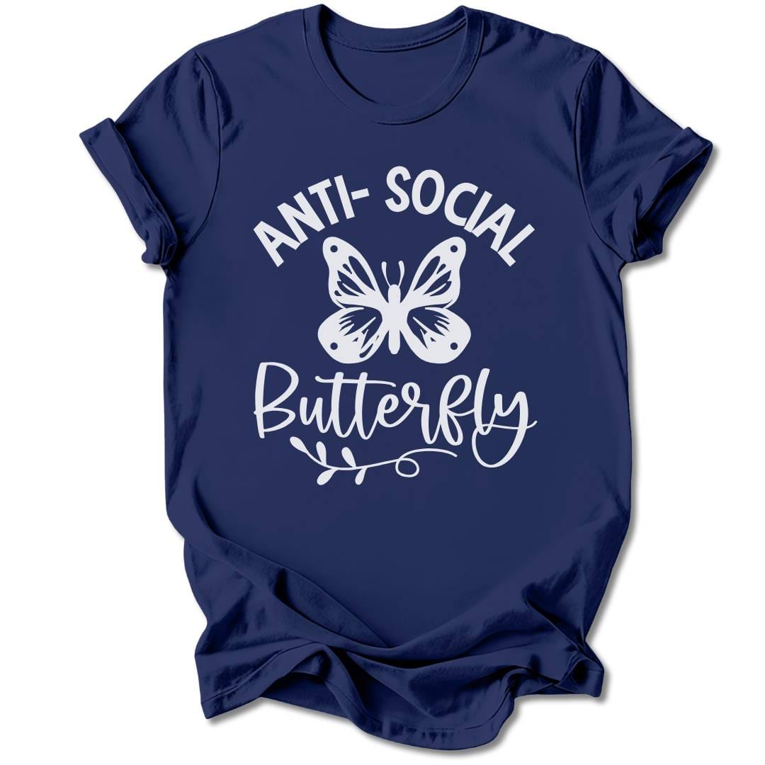 T-Shirt Navy / S Anti-Social Butterfly T-Shirt