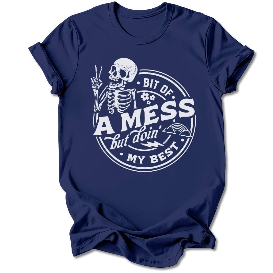 T-Shirt Navy / S BIT OF A MESS T-SHIRT