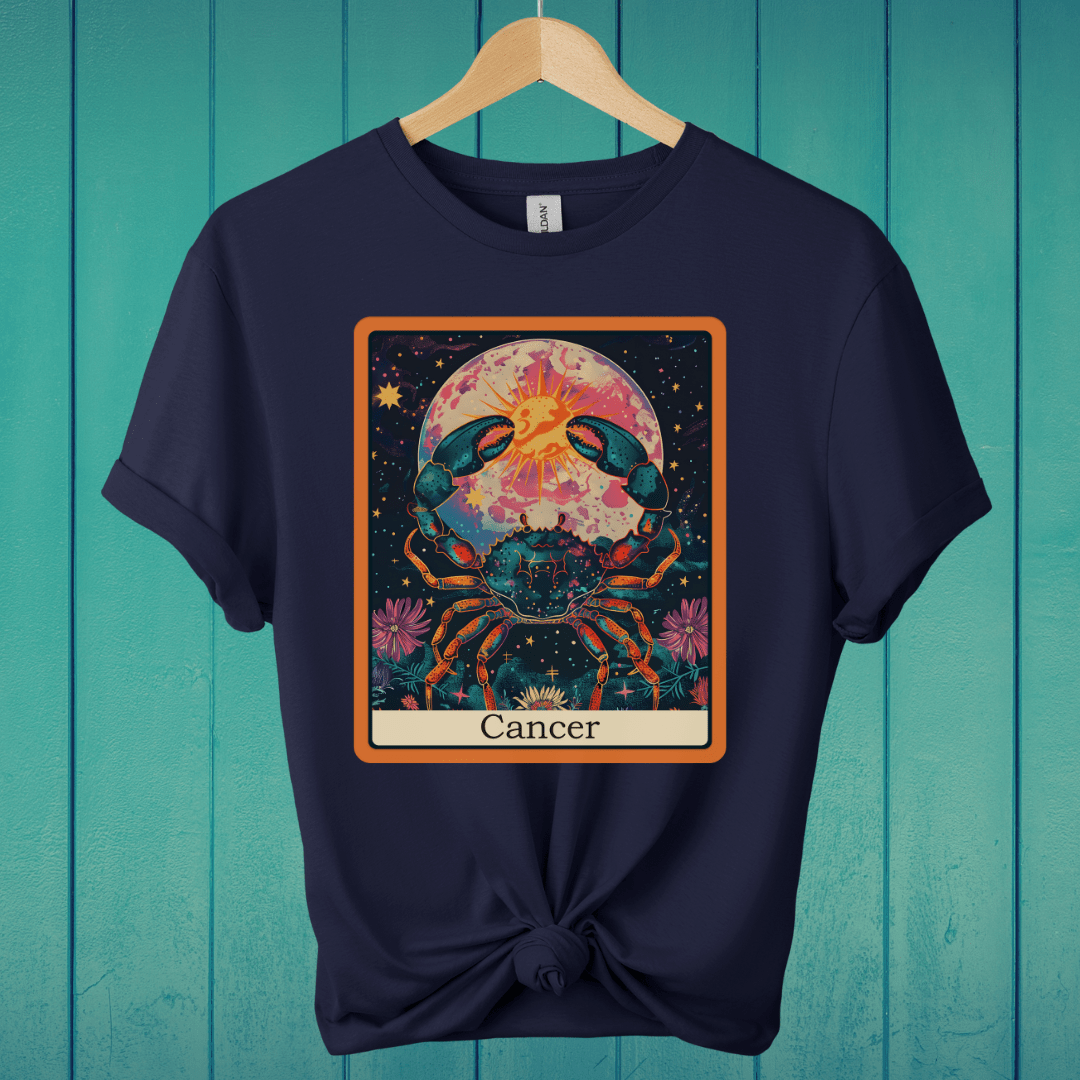 T-Shirt Navy / S Cancer Tarot T-Shirt