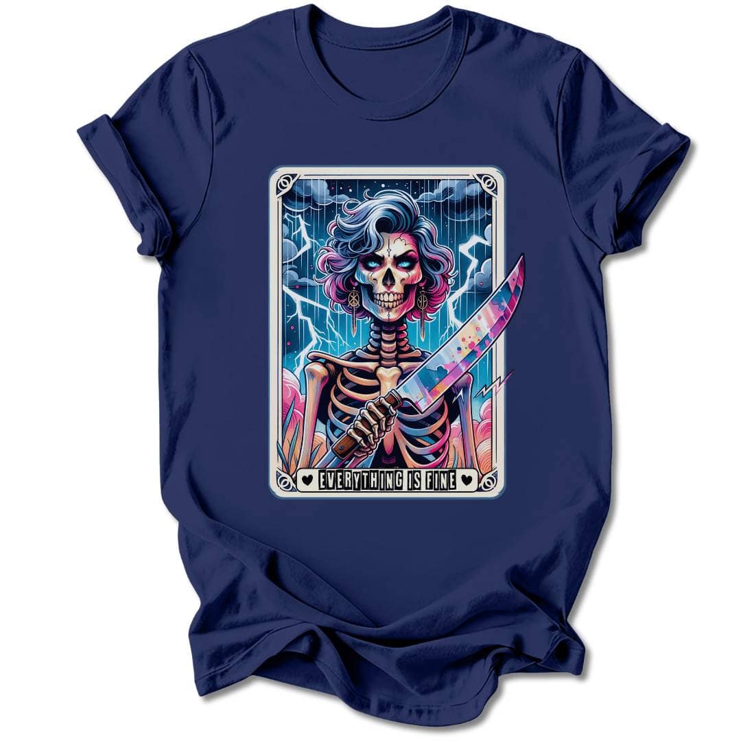 T-Shirt Navy / S EVERYTHING IS FINE T-SHIRT