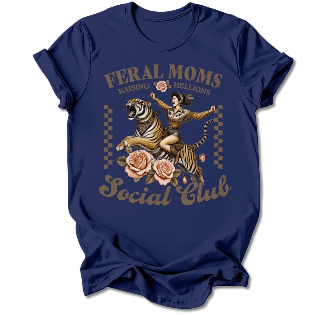 T-Shirt Navy / S Feral Moms Social Club T-Shirt