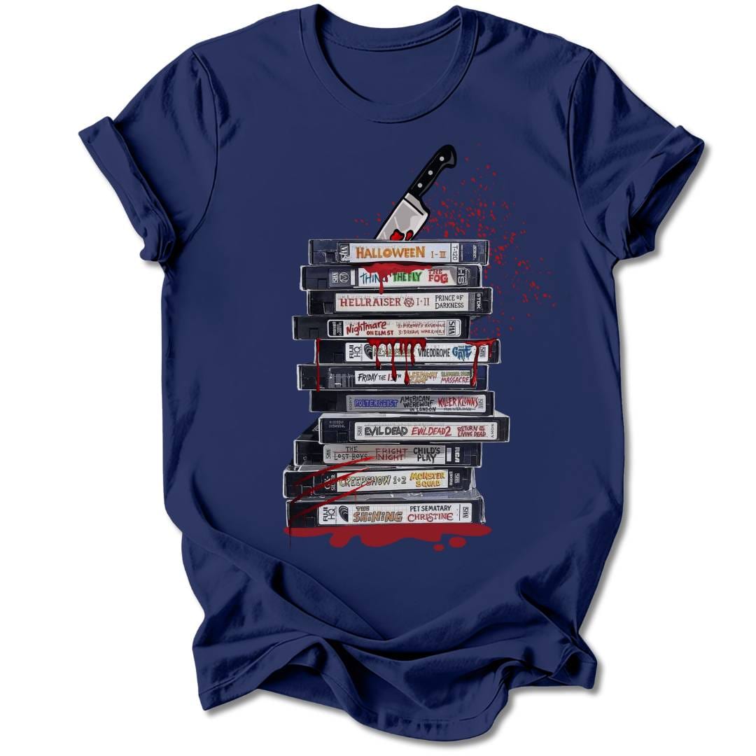 T-Shirt Navy / S HORROR VHS T-SHIRT