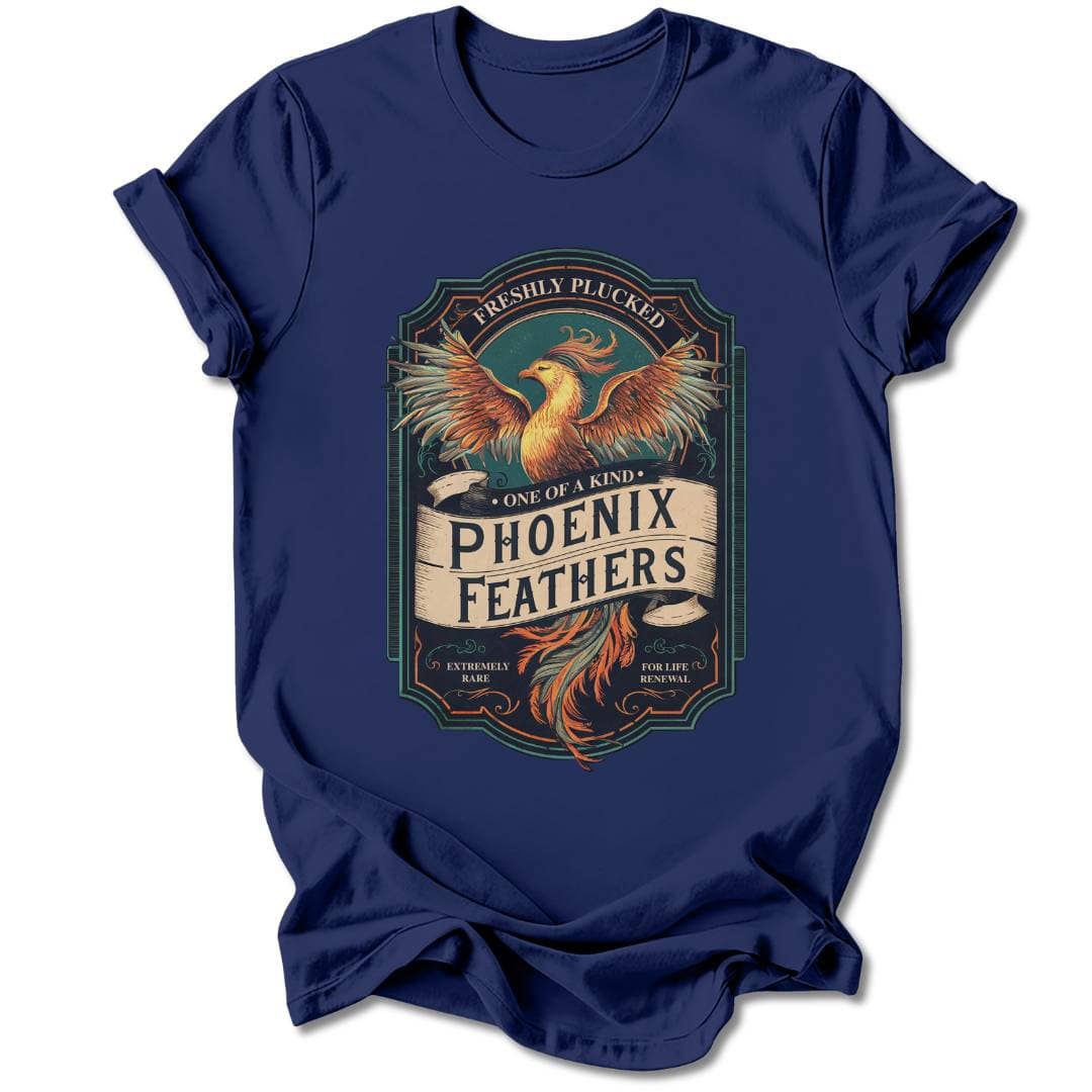 T-Shirt Navy / S PHEONIX FEATHERS T-SHIRT
