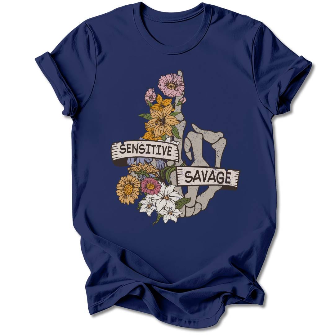 T-Shirt Navy / S SENSITIVE SAVAGE T-SHIRT
