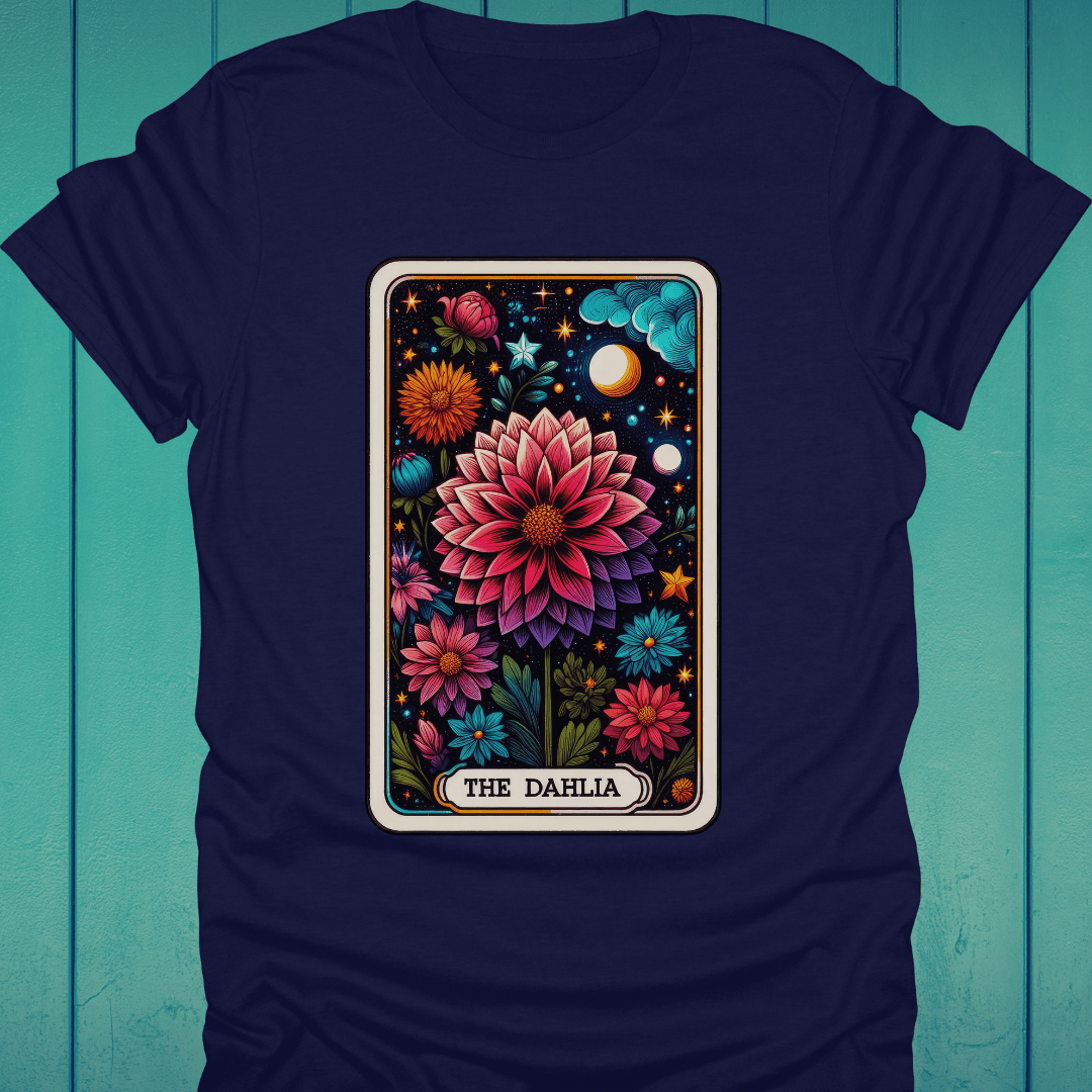 T-Shirt Navy / S The Dahlia Flower Tarot T-Shirt