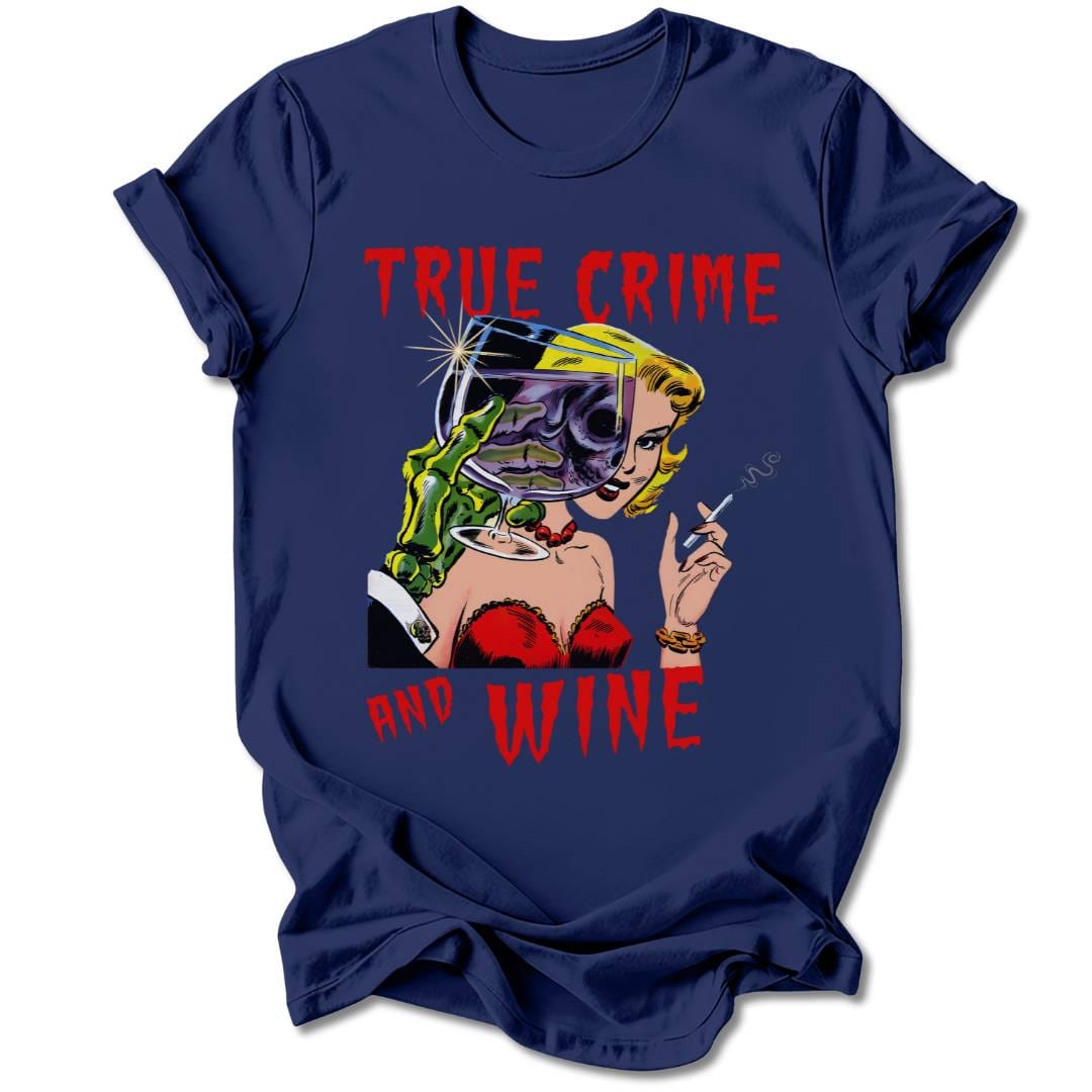 T-Shirt Navy / S TRUE CRIME AND WINE T-SHIRT