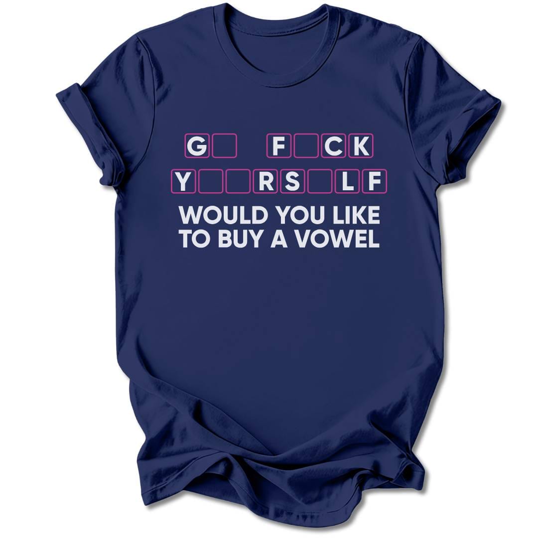 T-Shirt Navy / S Would You Like To Buy A Vowel T-Shirt