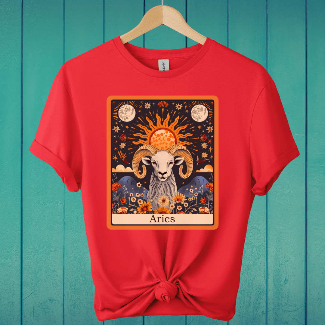 T-Shirt Red / M Aries Tarot T-Shirt