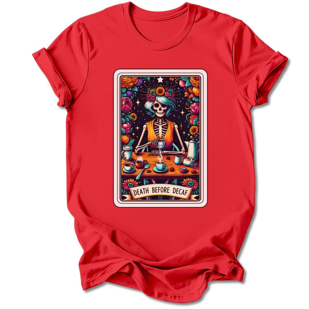 T-Shirt Red / M DEATH BEFORE DECAF T-SHIRT