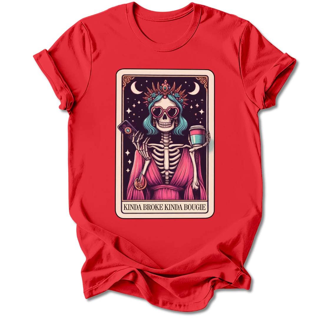 T-Shirt Red / M KINDA BROKE, KINDA BOUGIE T-SHIRT