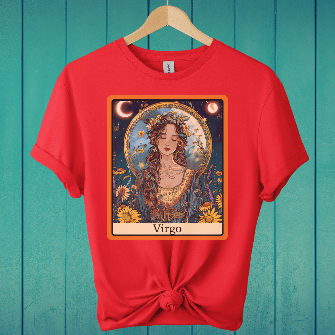 T-Shirt Red / M Virgo Tarot T-Shirt