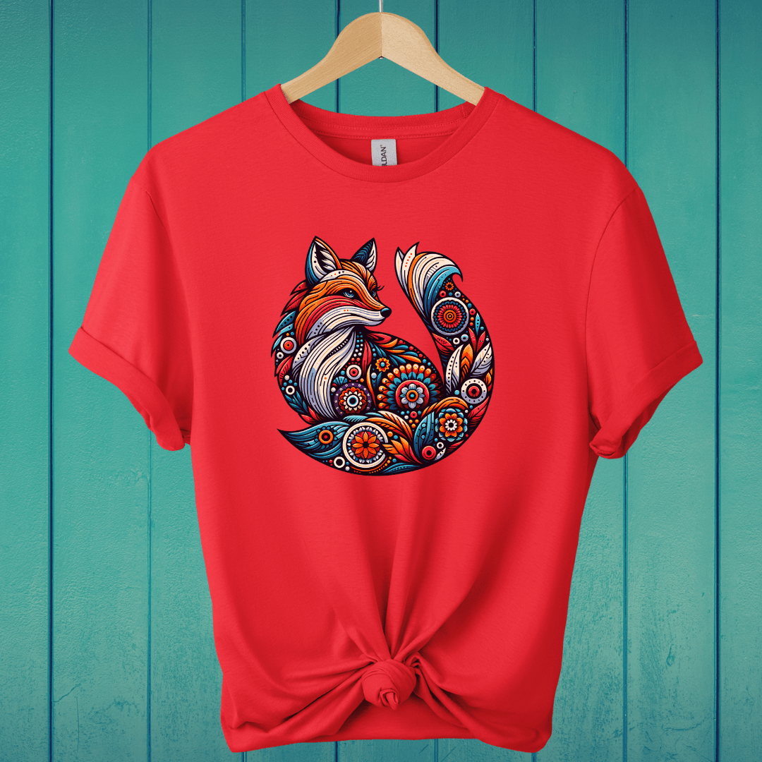 T-Shirt Red / S Abstract Fox T-Shirt