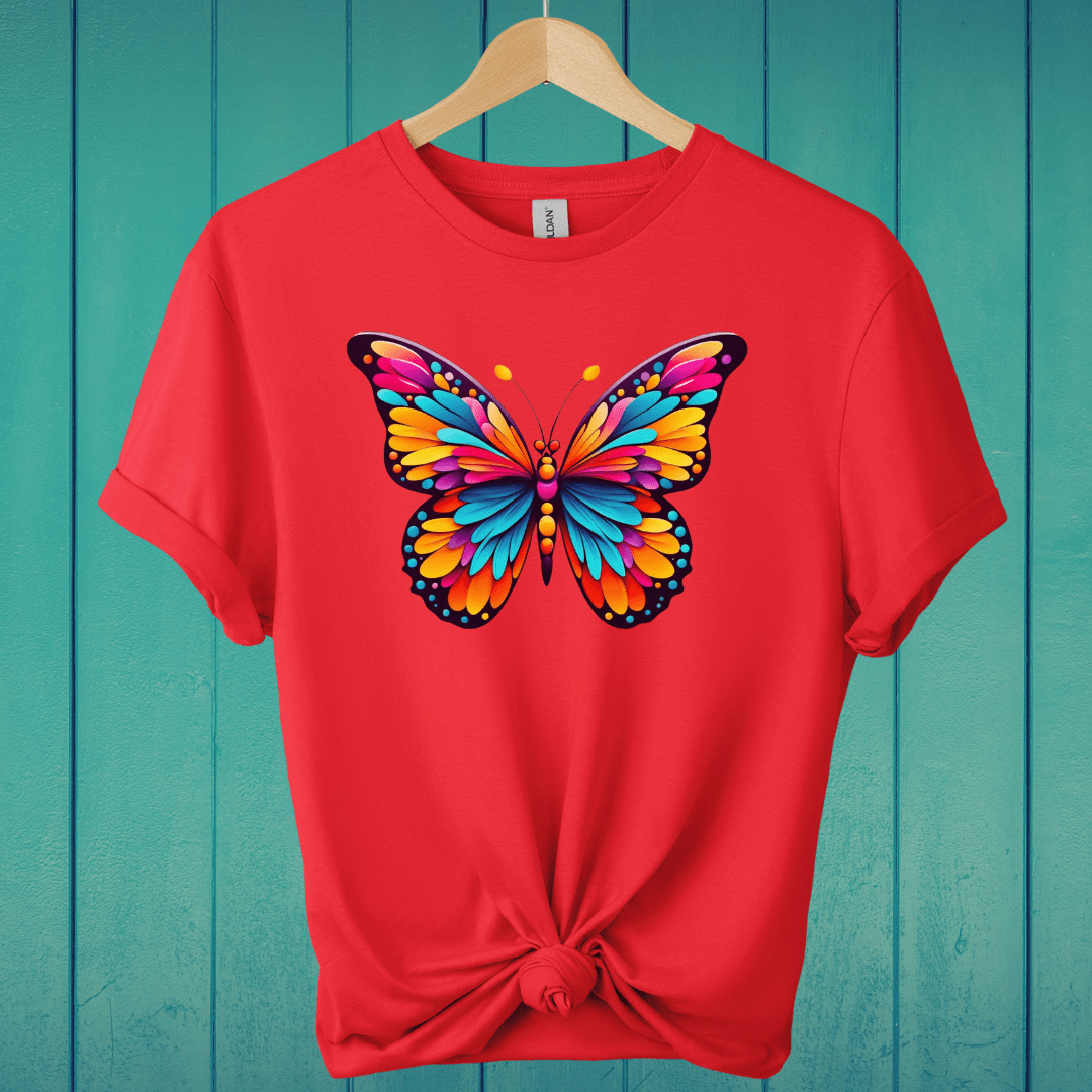 T-Shirt Red / S Bright Butterfly T-Shirt