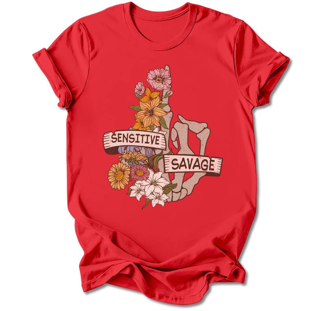 T-Shirt Red / S SENSITIVE SAVAGE T-SHIRT