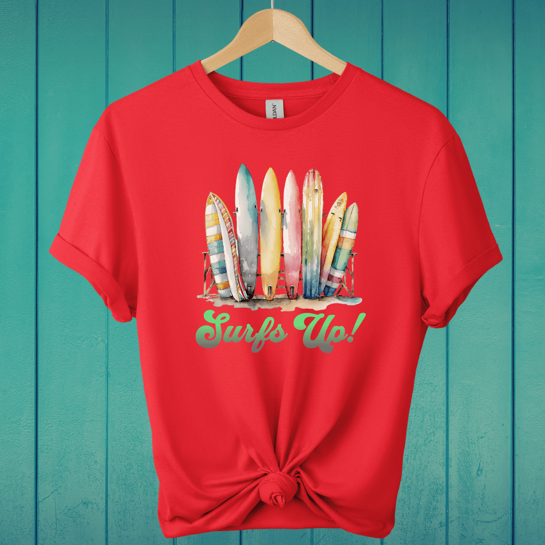 T-Shirt Red / S Surfs Up T-Shirt