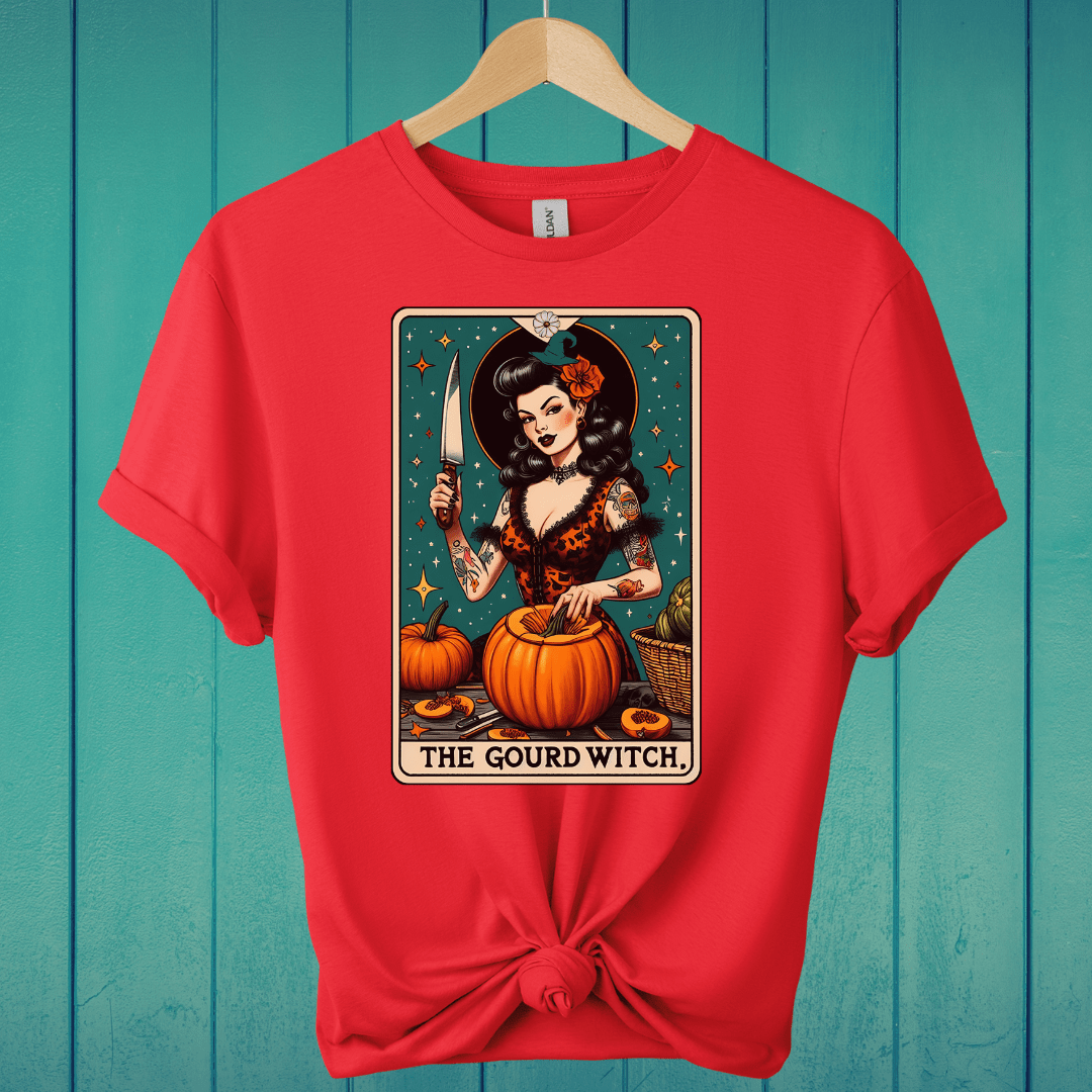 T-Shirt Red / S The Gourd Witch Tarot T-Shirt