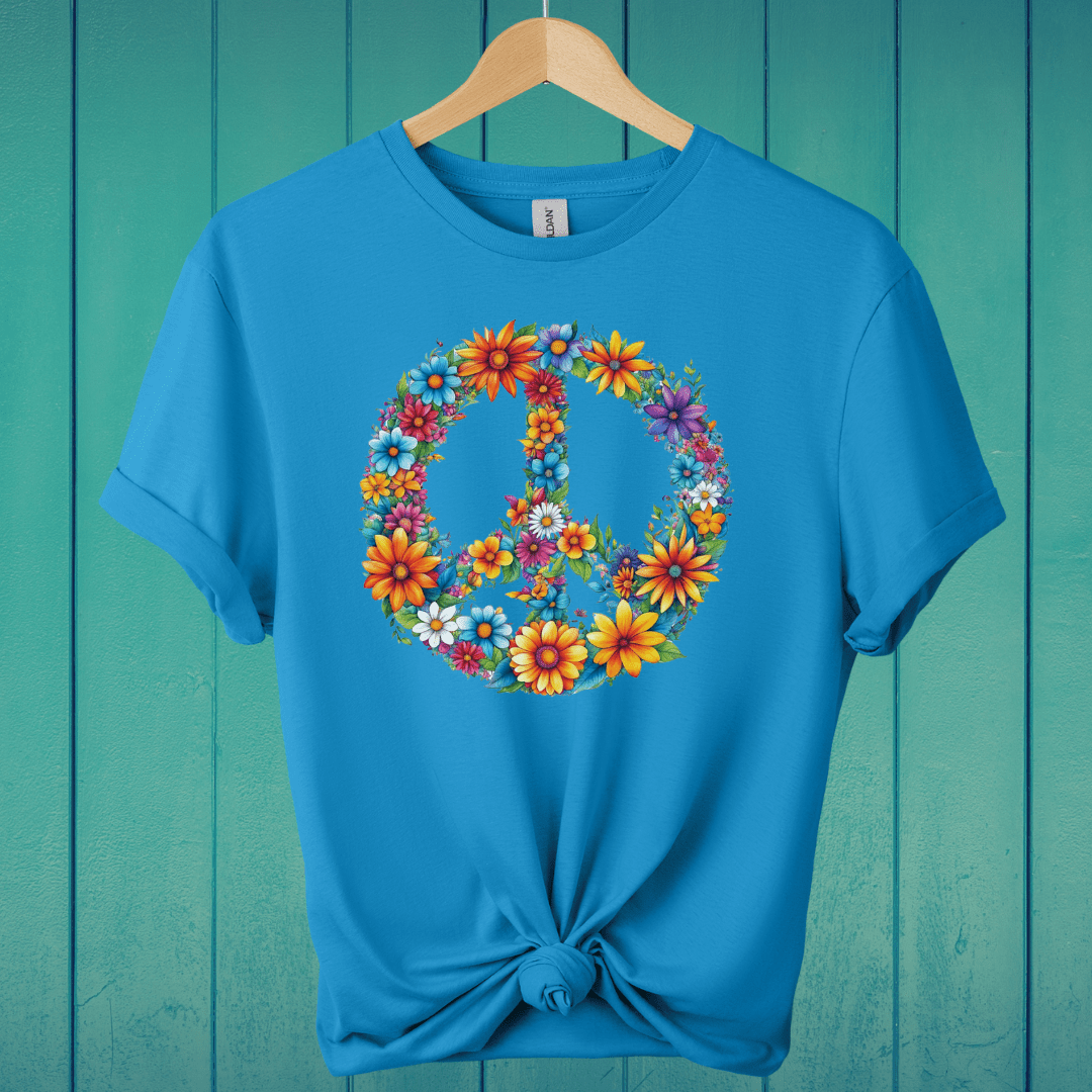 T-Shirt Sapphire / S Blooming Peace T-Shirt