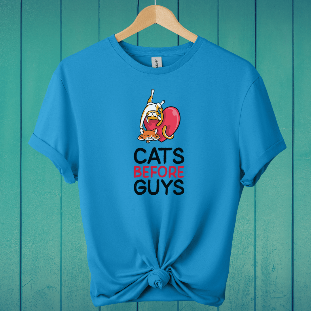 T-Shirt Sapphire / S Cats Before Guys T-Shirt