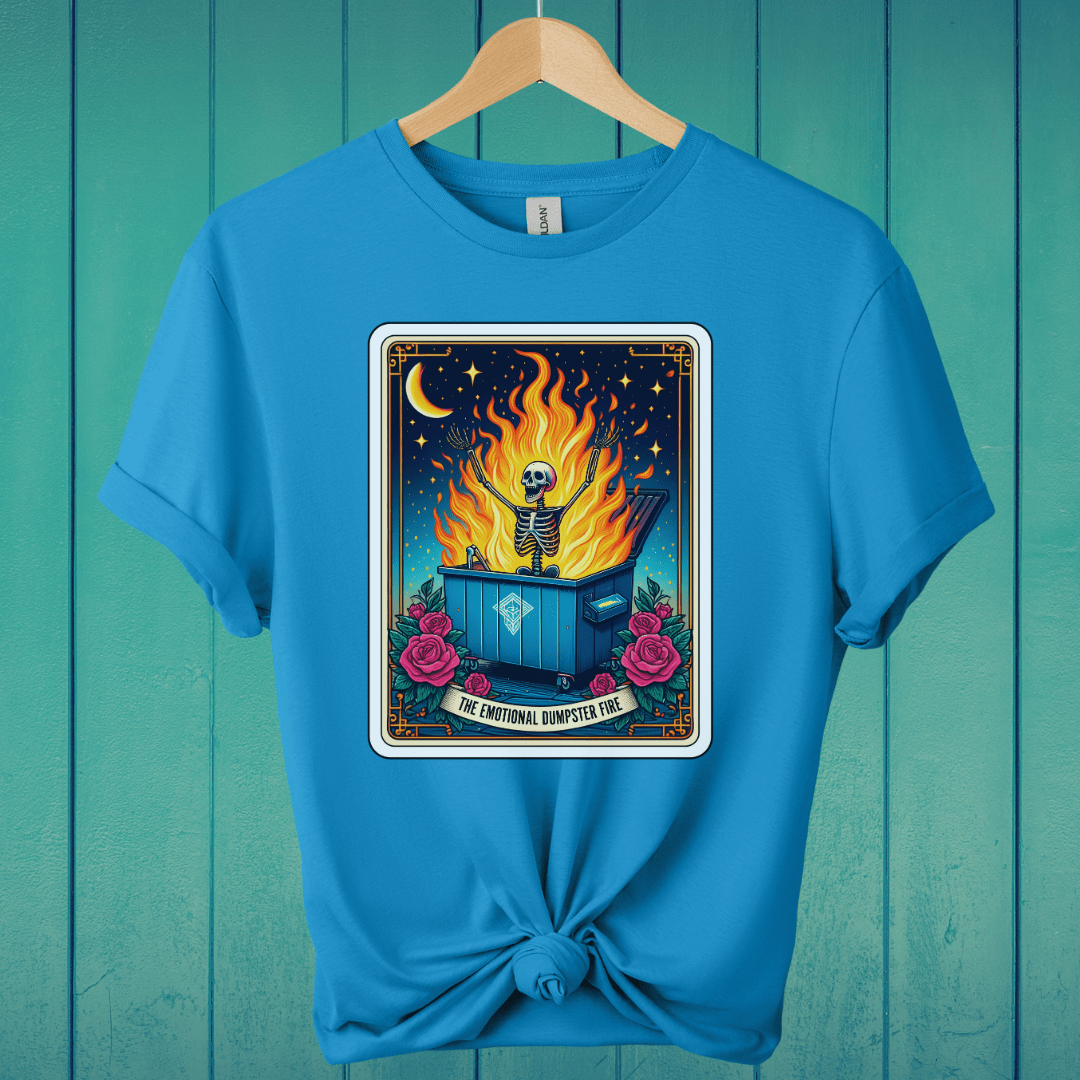 T-Shirt Sapphire / S Emotional Dumpster Fire Tarot T-Shirt