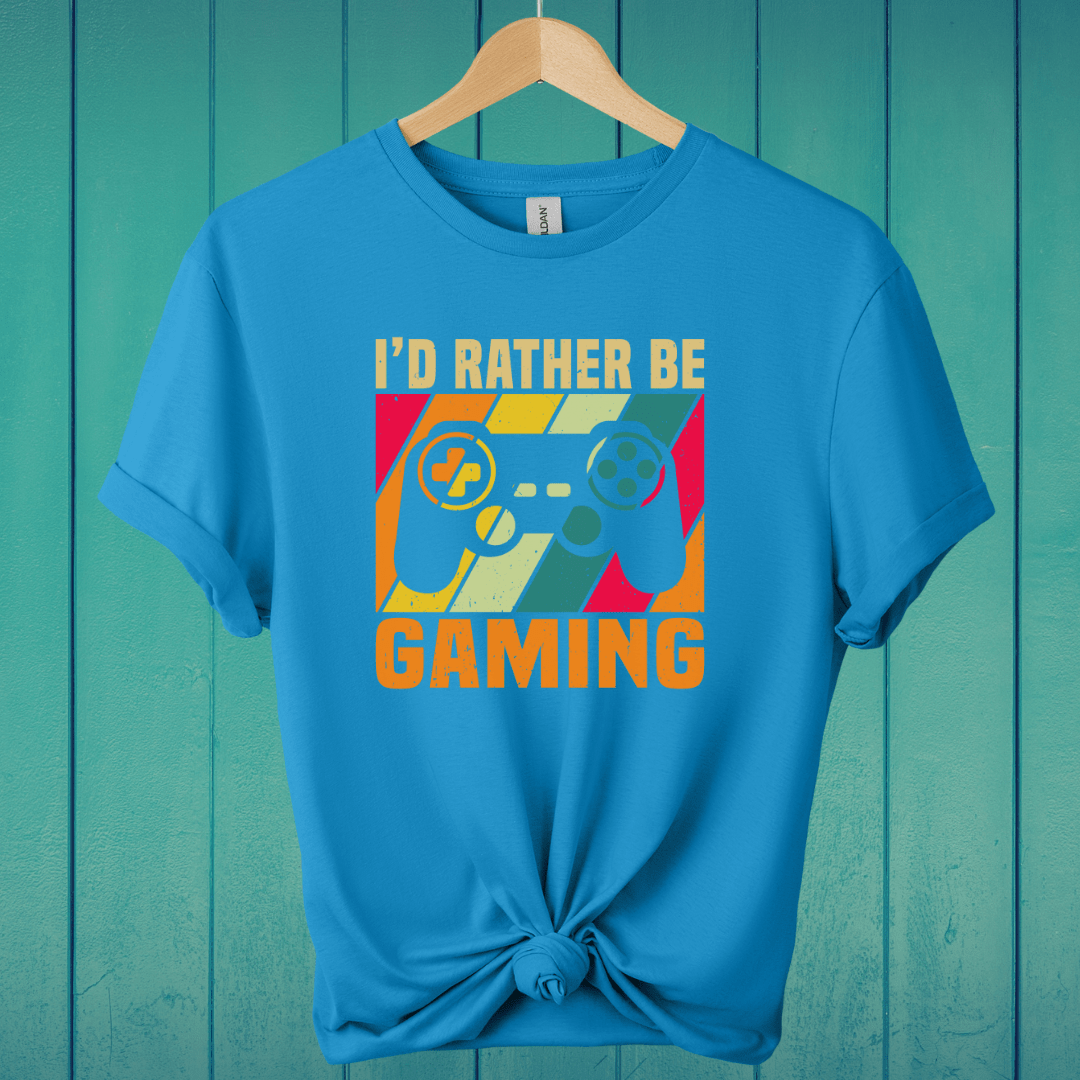 T-Shirt Sapphire / S I'd Rather Be Gaming T-Shirt