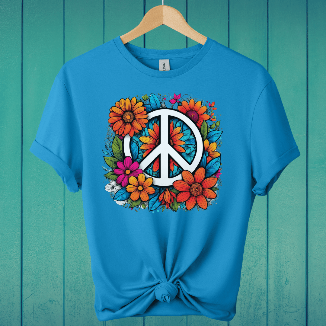 T-Shirt Sapphire / S Retro Peace T-Shirt