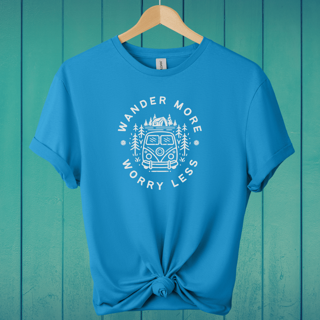 T-Shirt Sapphire / S Wander More, Worry Less T-Shirt