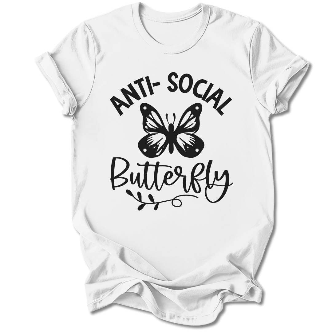 T-Shirt White / S Anti-Social Butterfly T-Shirt