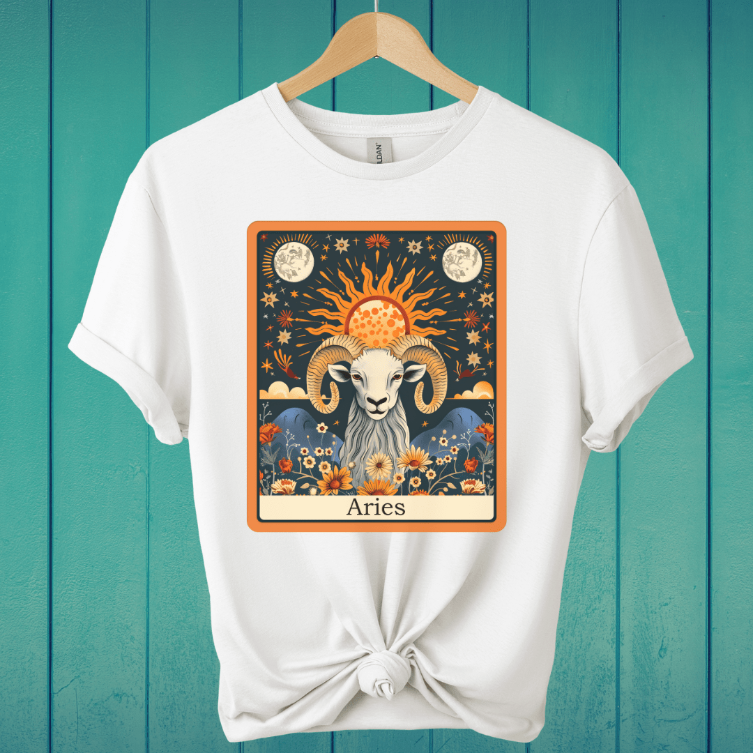 T-Shirt White / S Aries Tarot T-Shirt