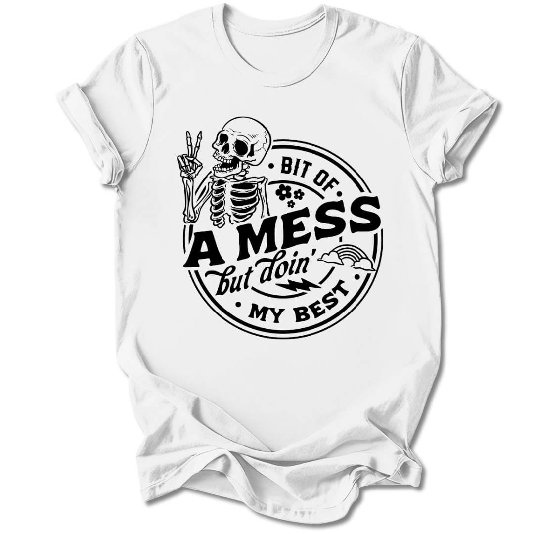 T-Shirt White / S BIT OF A MESS T-SHIRT