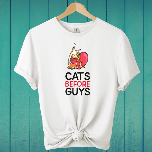 T-Shirt White / S Cats Before Guys T-Shirt