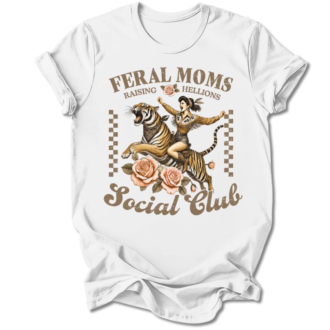 T-Shirt White / S Feral Moms Social Club T-Shirt