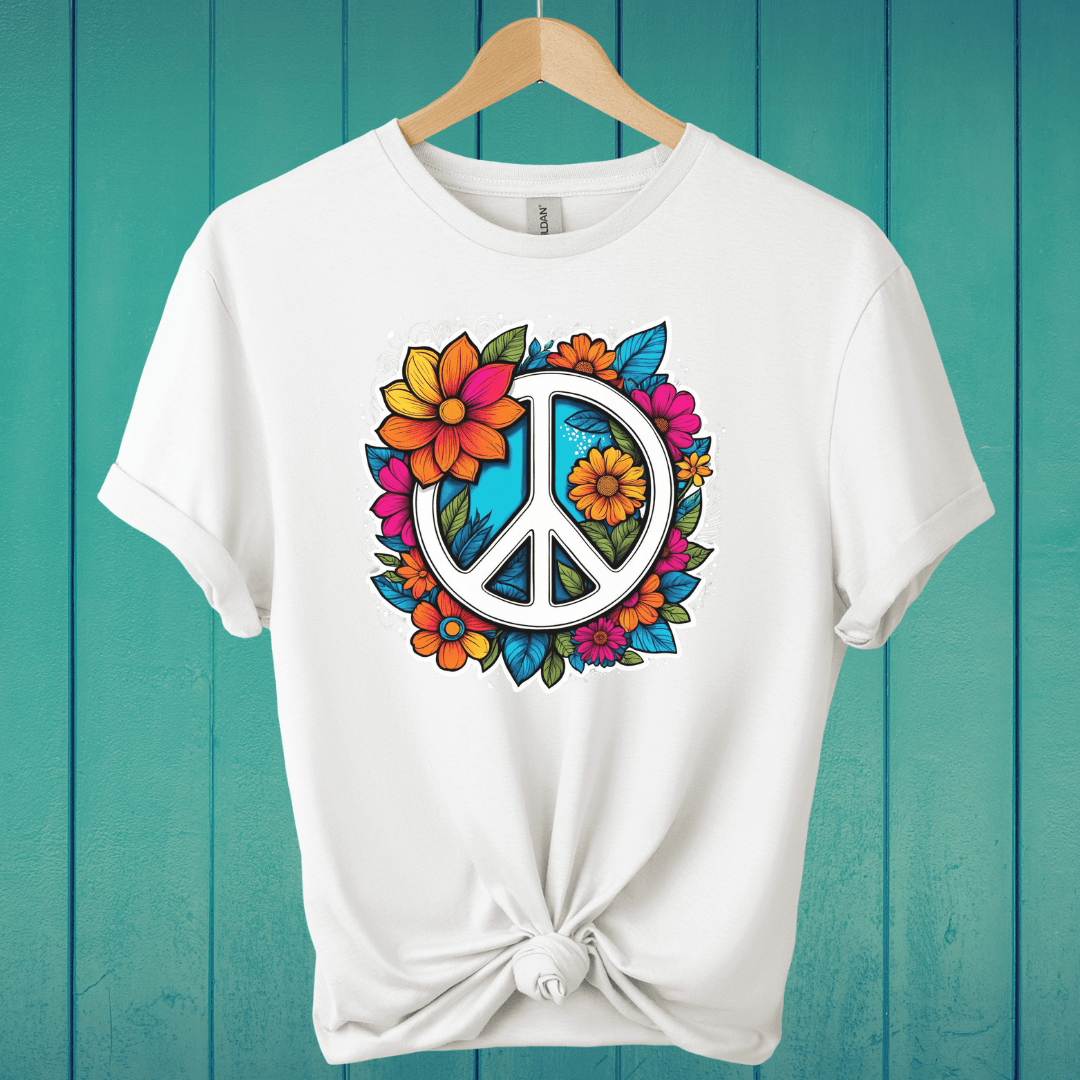 T-Shirt White / S Floral Peace T-Shirt