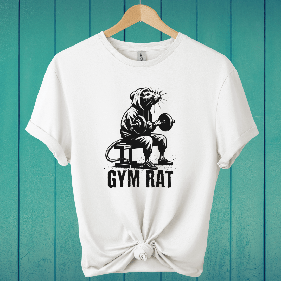 T-Shirt White / S Gym Rat Street Art T-Shirt