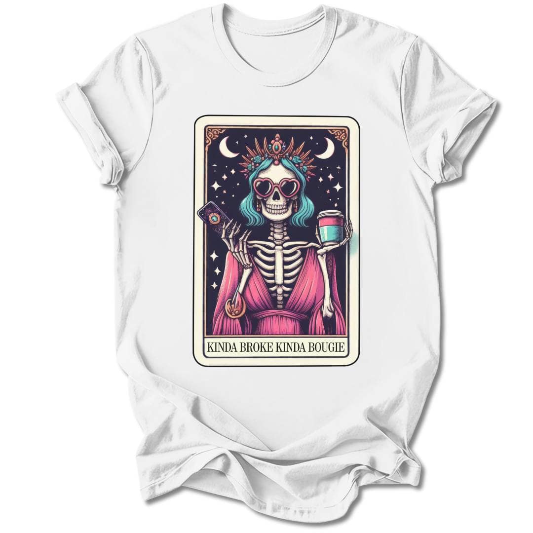 T-Shirt White / S KINDA BROKE, KINDA BOUGIE T-SHIRT