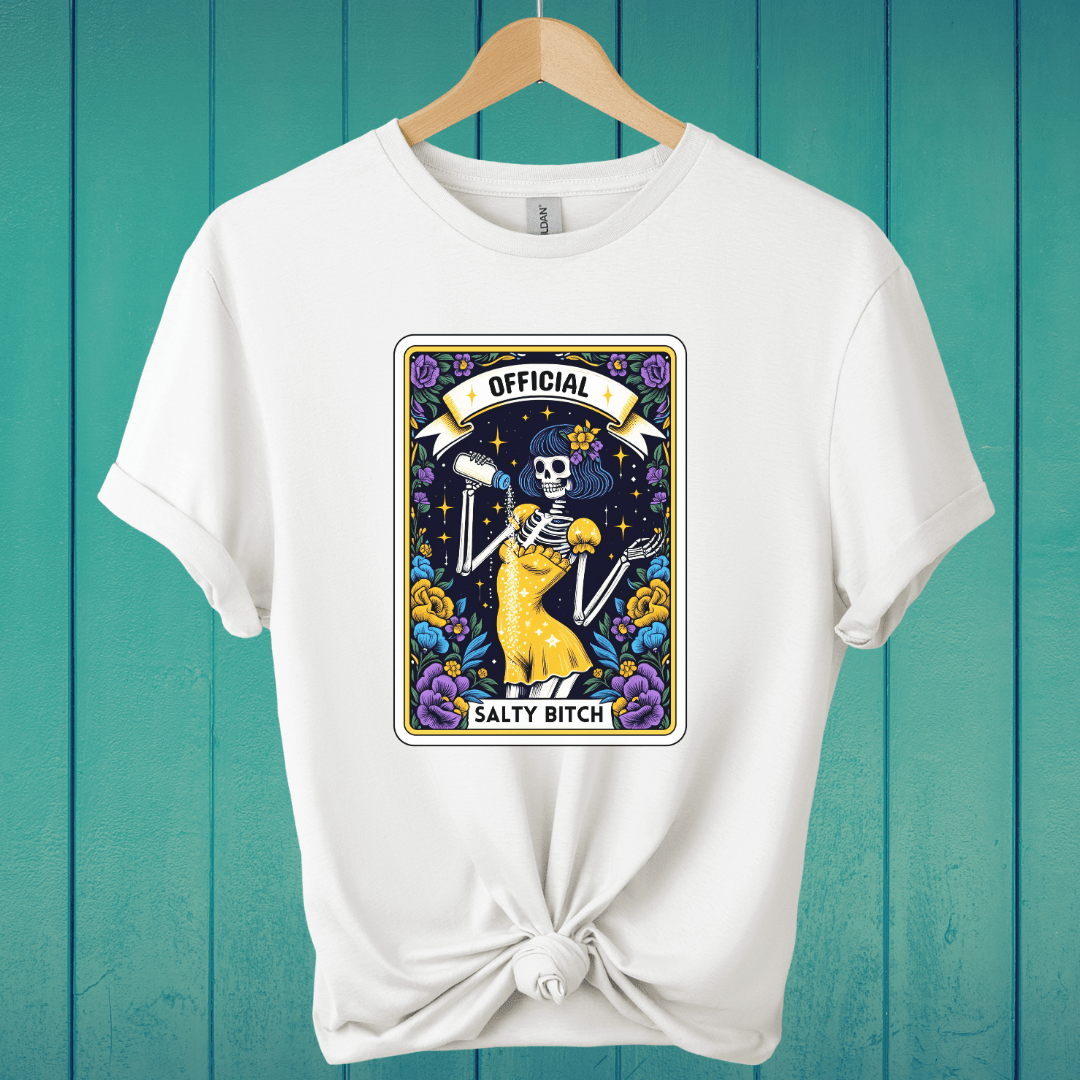 T-Shirt White / S Official Salty Bitch Tarot T-Shirt