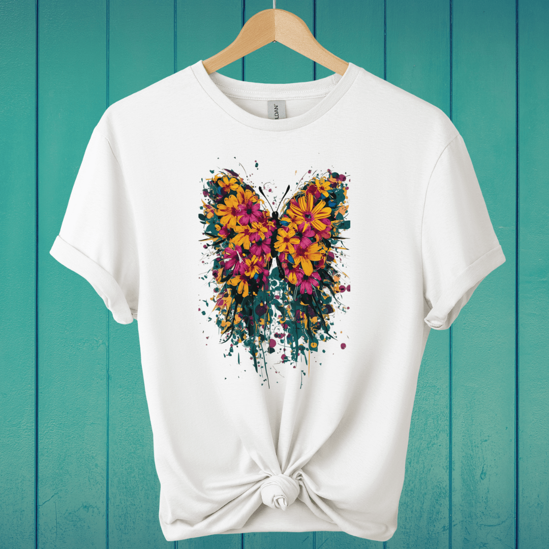 T-Shirt White / S Paint Splash Butterfly T-Shirt