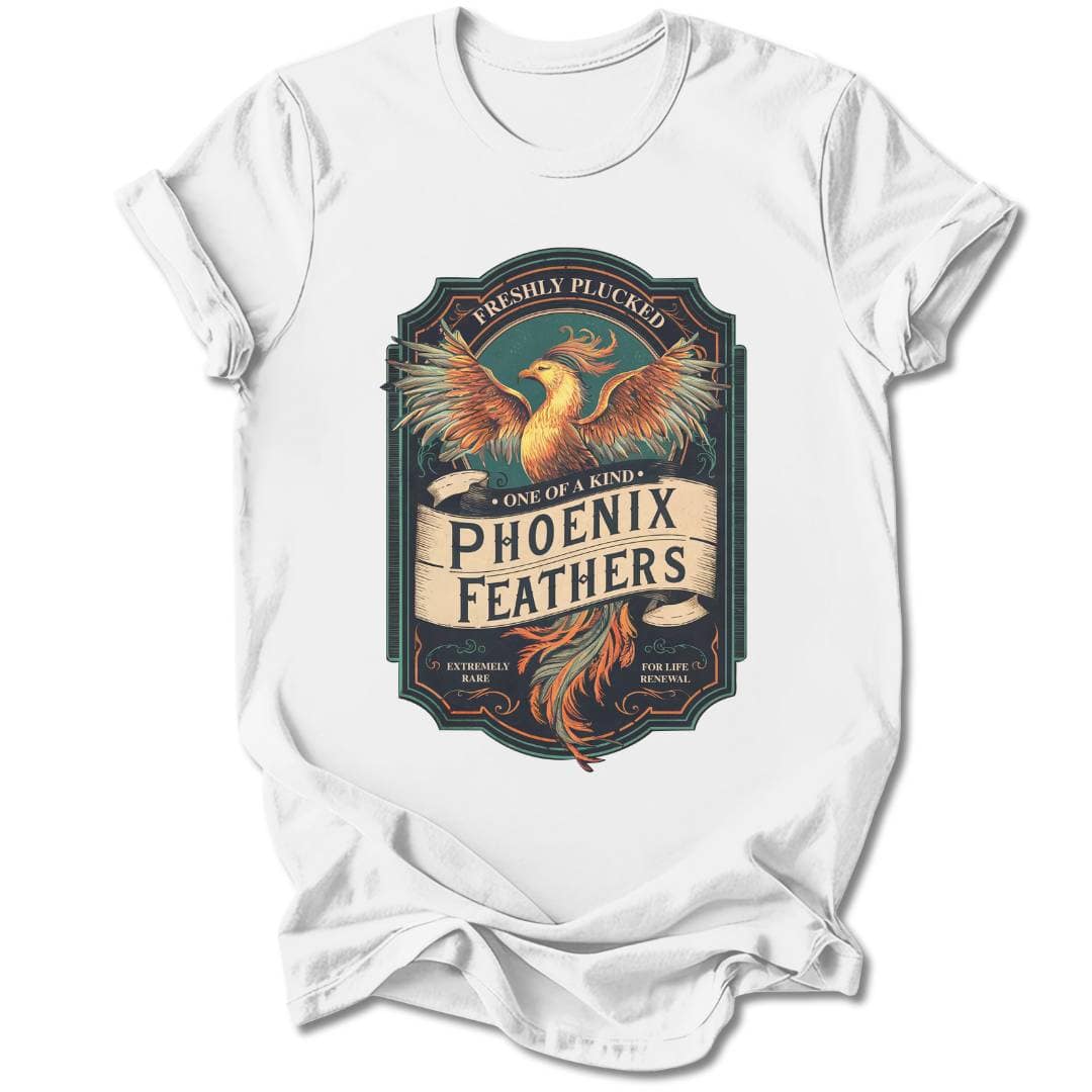 T-Shirt White / S PHEONIX FEATHERS T-SHIRT