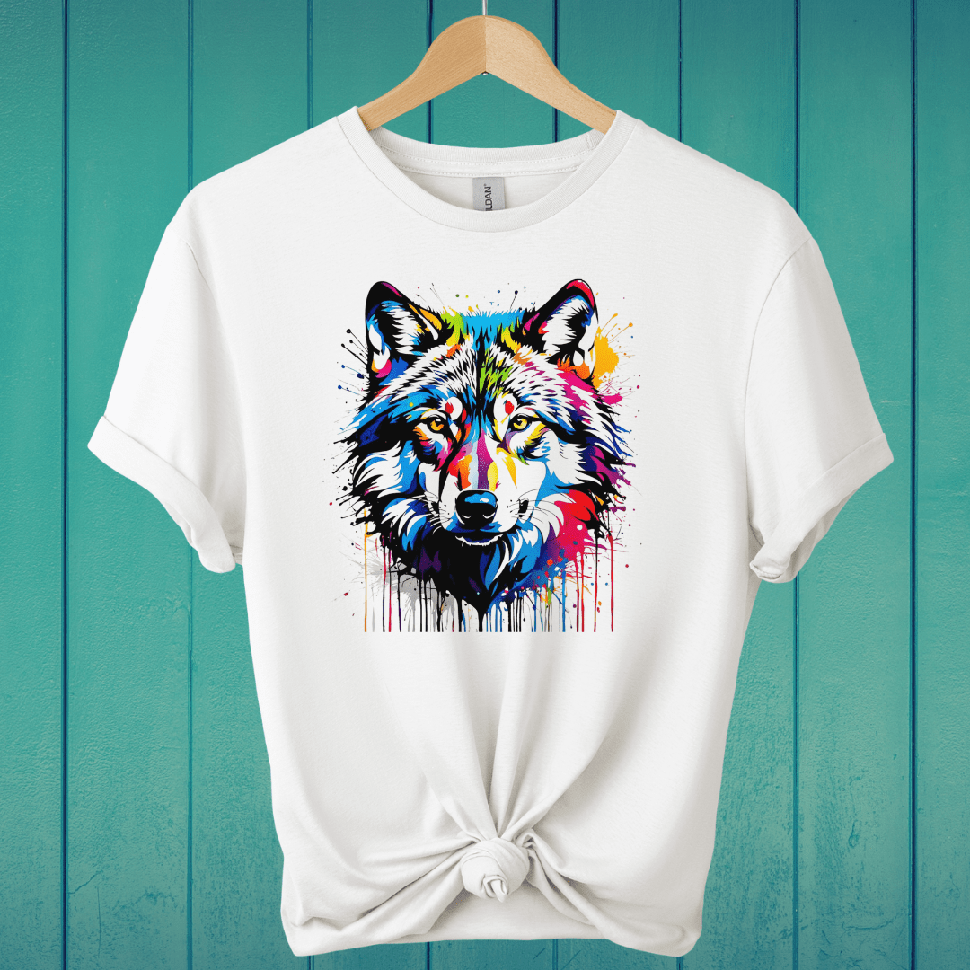 T-Shirt White / S Pop Art Wolf T-Shirt