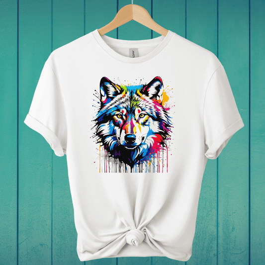 T-Shirt White / S Pop Art Wolf T-Shirt