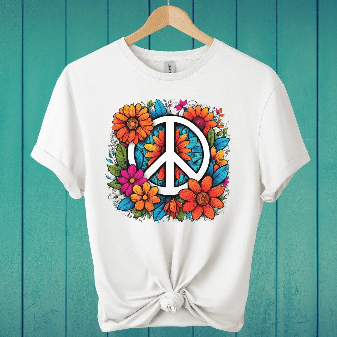 T-Shirt White / S Retro Peace T-Shirt