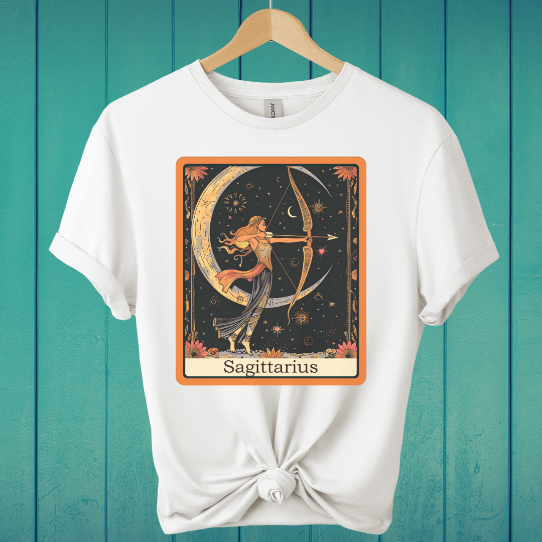 T-Shirt White / S Sagittarius Tarot T-Shirt