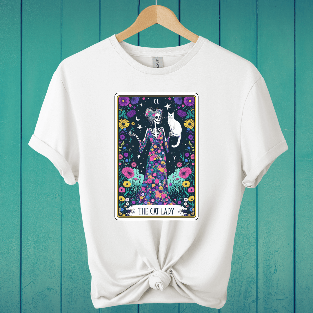 T-Shirt White / S The Cat Lady Tarot T-Shirt