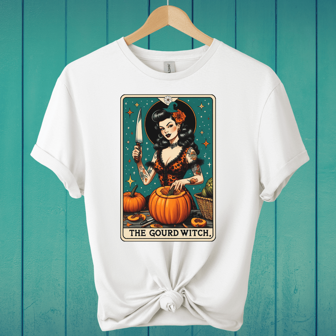 T-Shirt White / S The Gourd Witch Tarot T-Shirt