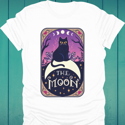 T-Shirt White / S The Moon Cat Tarot T-Shirt