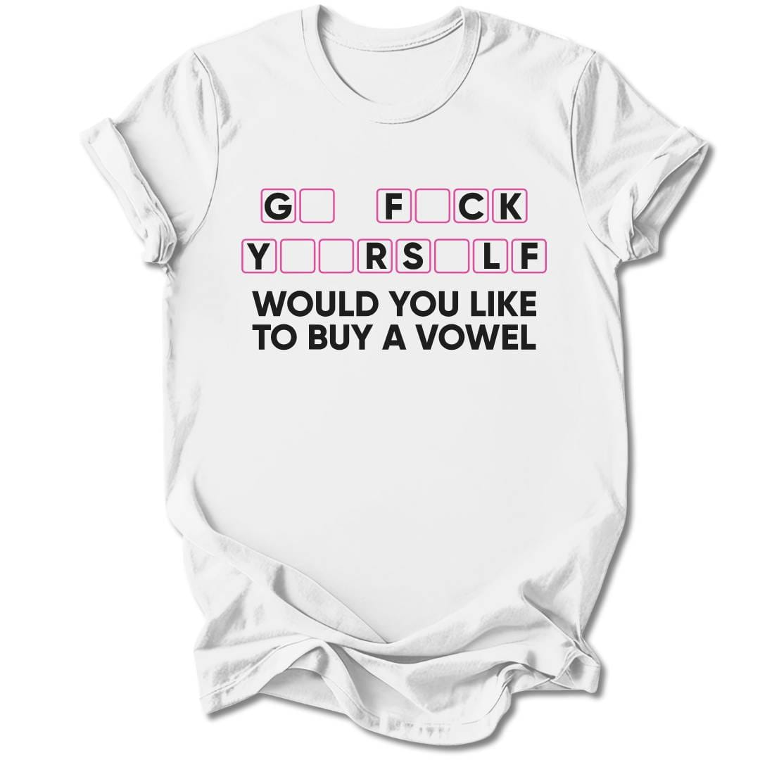 T-Shirt White / S Would You Like To Buy A Vowel T-Shirt